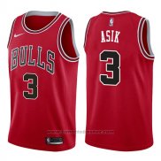 Maglia Chicago Bulls Omer Asik #3 Icon 2017-18 Rosso