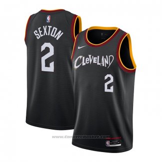 Maglia Cleveland Cavaliers Collin Sexton #2 Citta 2020-21 Nero