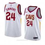 Maglia Cleveland Cavaliers Kobi Simmons #24 Association 2018 Bianco