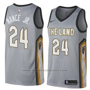 Maglia Cleveland Cavaliers Larry Nance Jr. #24 Citta 2018 Grigio