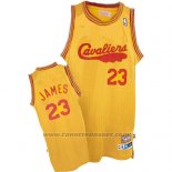 Maglia Cleveland Cavaliers LeBron James #23 Retro 2009 Giallo