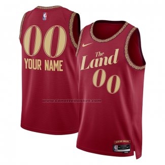 Maglia Cleveland Cavaliers Personalizzate Citta 2023-24 Rosso