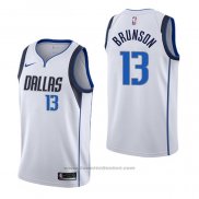 Maglia Dallas Mavericks Jalen Brunson #13 Association Bianco