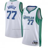 Maglia Dallas Mavericks Luka Doncic NO 77 Citta 2021-22 Bianco