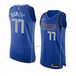 Maglia Dallas Mavericks Luka Doncic NO 77 Icon Autentico Blu