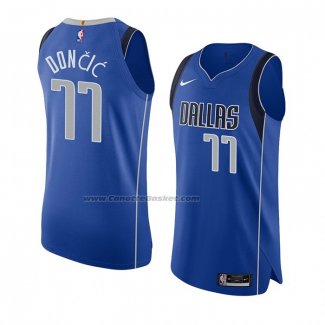 Maglia Dallas Mavericks Luka Doncic NO 77 Icon Autentico Blu