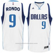 Maglia Dallas Mavericks Rajon Rondo #9 Bianco