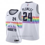 Maglia Denver Nuggets Mason Plumlee #24 Citta Edition Bianco