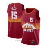Maglia Denver Nuggets Nikola Jokic #15 Citta 2020-21 Rosso