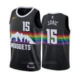 Maglia Denver Nuggets Nikola Jokic #15 Citta Nero