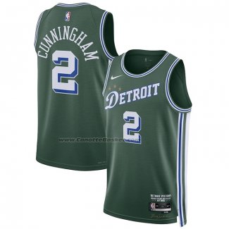 Maglia Detroit Pistons Cade Cunningham #2 Citta 2022-23 Verde