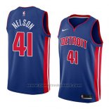 Maglia Detroit Pistons Jameer Nelson #41 Icon 2018 Blu