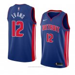 Maglia Detroit Pistons Keenan Evans #12 Icon 2018 Blu