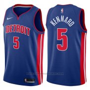 Maglia Detroit Pistons Luke Kennard #5 Icon 2017-18 Blu