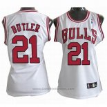 Maglia Donna Chicago Bulls Jimmy Butler #21 Bianco