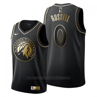 Maglia Golden Edition Minnesota Timberwolves D'angelo Russell #0 2019-20 Nero