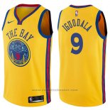 Maglia Golden State Warriors Andre Iguodala #9 Chinese Heritage Citta 2017-18 Giallo