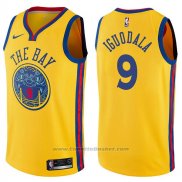 Maglia Golden State Warriors Andre Iguodala #9 Chinese Heritage Citta 2017-18 Giallo