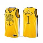 Maglia Golden State Warriors D'angelo Russell #1 Earned Giallo