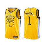 Maglia Golden State Warriors D'angelo Russell #1 Earned Giallo