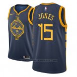 Maglia Golden State Warriors Damian Jones #15 Citta 2018-19 Blu