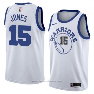 Maglia Golden State Warriors Damian Jones #15 Hardwood Classic 2018 Bianco