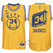 Maglia Golden State Warriors Harrison Barnes #34 Retro City Bus Giallo