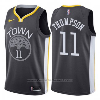 Maglia Golden State Warriors Klay Thompson #11 Statement 2017-18 Nero