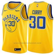 Maglia Golden State Warriors Stephen Curry #30 Hardwood Classic 2018 Giallo