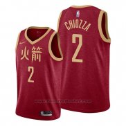 Maglia Houston Rockets Chris Chiozza #2 Citta Rosso