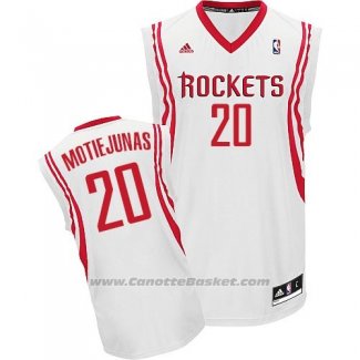 Maglia Houston Rockets Donatas Motiejunas #20 Bianco