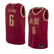 Maglia Houston Rockets Gary Clark #6 Citta 2018-19 Rosso