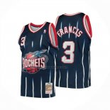 Maglia Houston Rockets Steve Francis No 3 Mitchell & Ness 1999-00 Blu