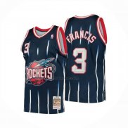 Maglia Houston Rockets Steve Francis No 3 Mitchell & Ness 1999-00 Blu