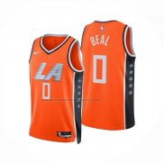 Maglia Los Angeles Clippers Bradley Beal No 0 Citta 2025-26 Arancione
