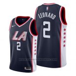 Maglia Los Angeles Clippers Kawhi Leonard #2 Citta 2019 Nero