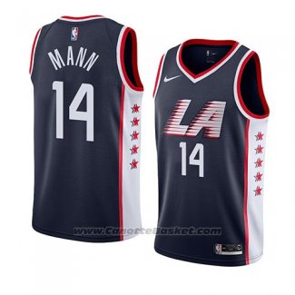 Maglia Los Angeles Clippers Terance Mann #14 Citta 2019 Blu