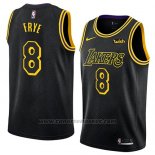 Maglia Los Angeles Lakers Channing Frye #8 Citta 2018 Nero