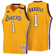 Maglia Los Angeles Lakers D'Angelo Russell #1 Retro 1999-00 Giallo