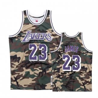 Maglia Los Angeles Lakers LeBron James NO 23 Camuffamento