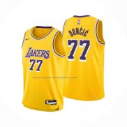 Maglia Los Angeles Lakers Luka Doncic No 77 Icon 2024-25 Giallo
