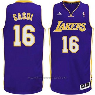 Maglia Los Angeles Lakers Pau Gasol #16 Viola