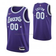 Maglia Los Angeles Lakers Personalizzate Citta 2021-22 Violaa