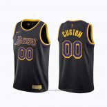 Maglia Los Angeles Lakers Personalizzate Earned 2020-21 Nero