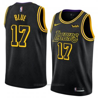 Maglia Los Angeles Lakers Vander Blue #17 Citta 2018 Nero