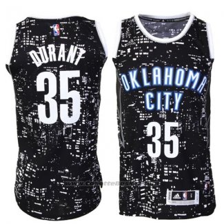 Maglia Luci Della Citta Oklahoma City Thunder Kevin Durant #35 Nero