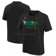 Maglia Manica Corta Boston Celtics 2023 NBA Playoffs Mantra Nero