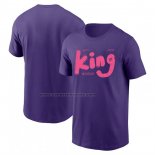 Maglia Manica Corta Los Angeles Lakers James King Commemorative Viola