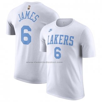 Maglia Manica Corta Los Angeles Lakers LeBron James Classic 2022-23 Bianco