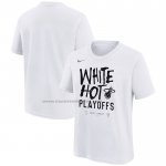 Maglia Manica Corta Miami Heat 2024 NBA Playoffs Mantra Bianco